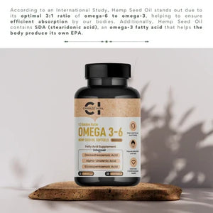 Cannazo OMEGA 3-6 - Hemp Seed Oil Softgels