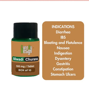 Cure By Design- Bilwadi Churana 500 mg/Tablet - Advanced Gut Support
