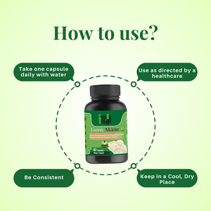 Cure By Design - Lions Mane – Enhance Your Cognitive Function & Memory(500mg/capsule)
