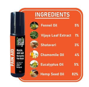Cure By Design - Pain Aid  Polyherbal Massage Oil
