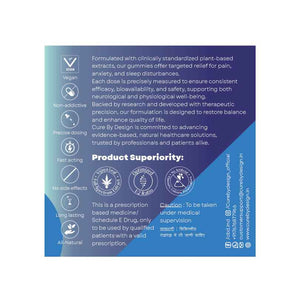 Cure By Design Beyond Cannabis Gummies | 1:10 CBD:THC Blueberry Flavor