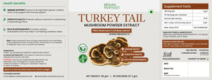Miracles Mushroom : Turkey Tail Mushroom Extract Powder 60g